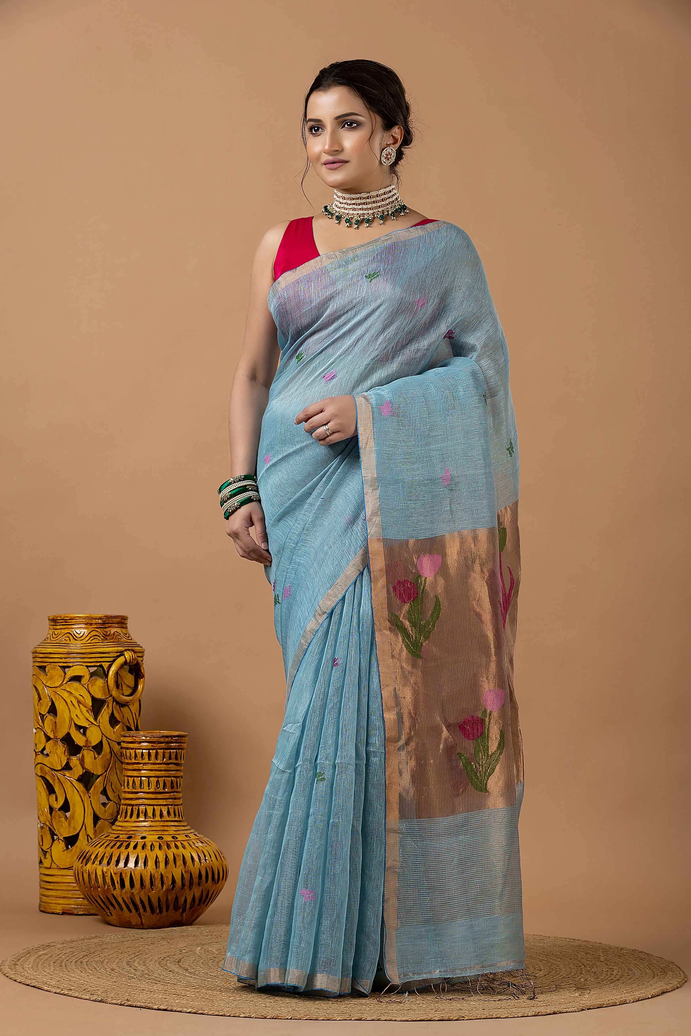 Linen Tissue Jamdani - Image 5