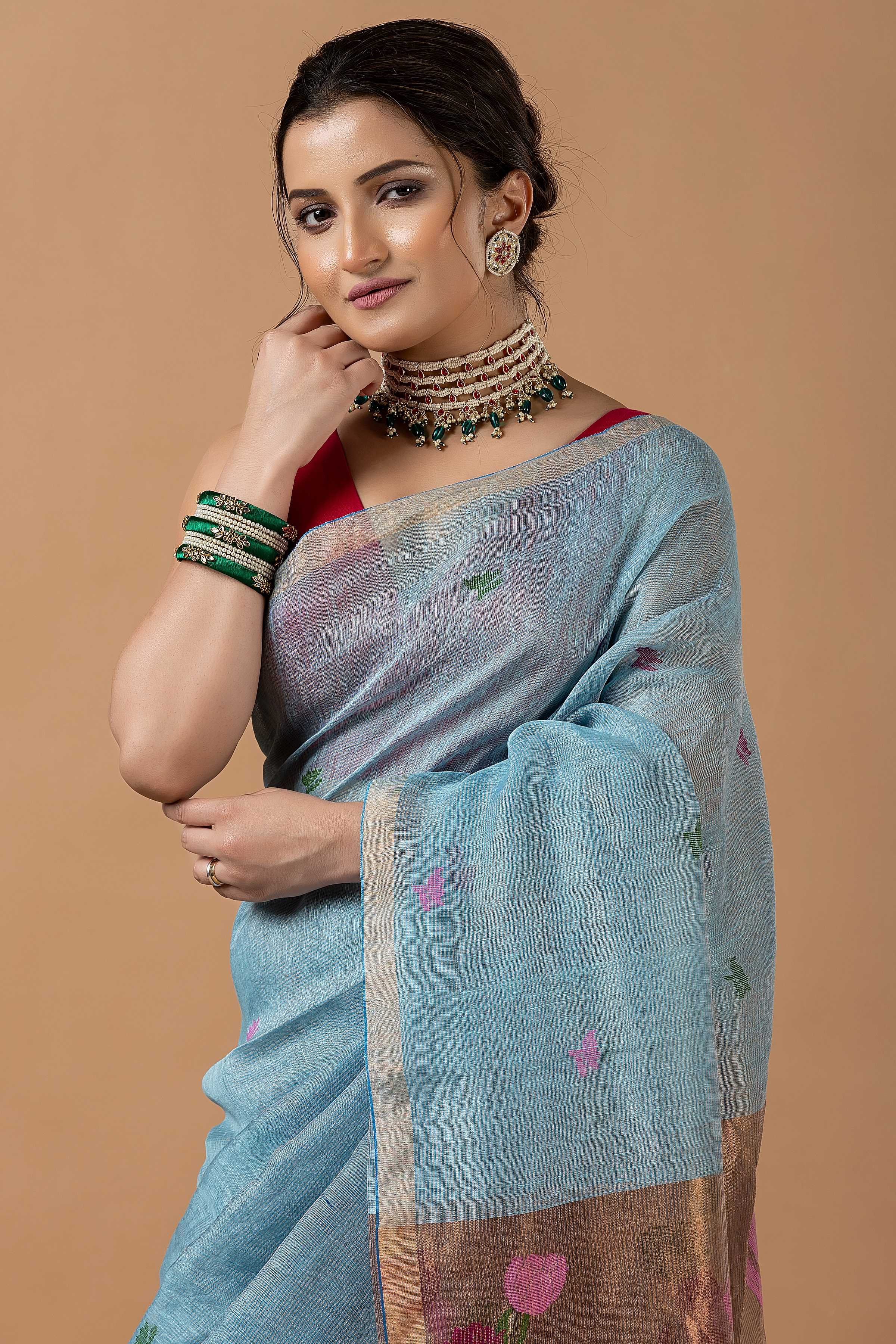 Linen Tissue Jamdani - Image 7