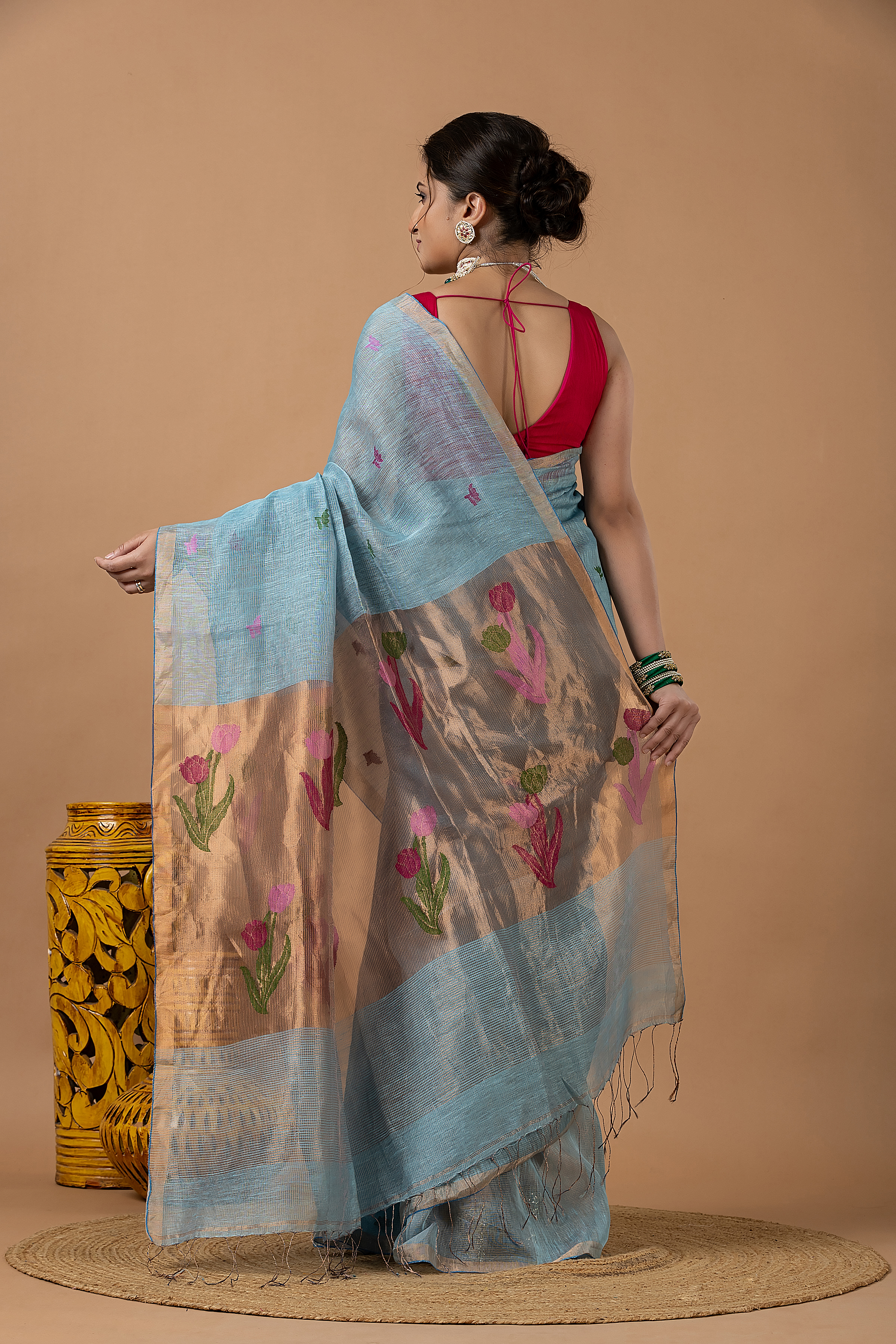 Linen Tissue Jamdani - Image 8