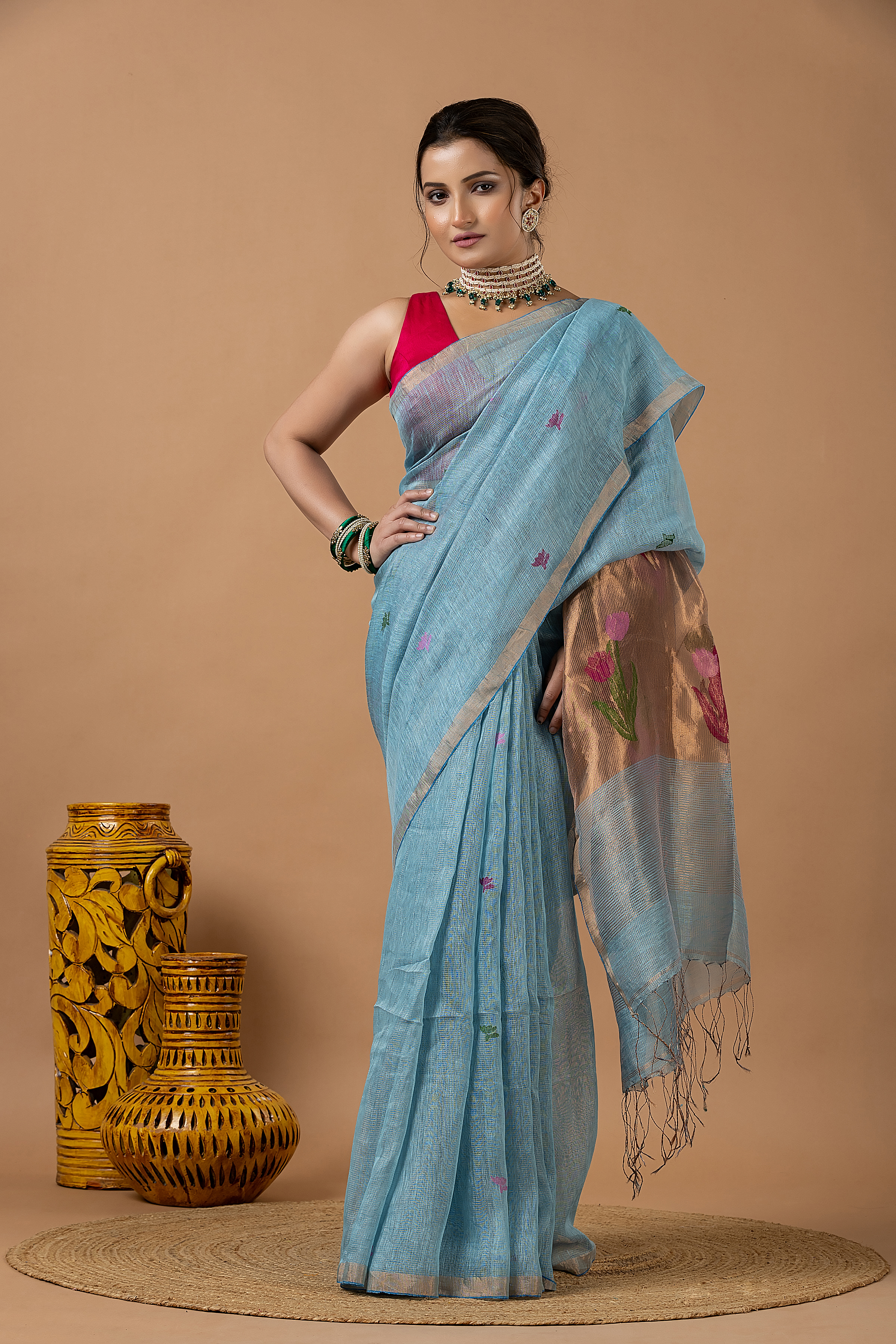 Linen Tissue Jamdani - Image 9