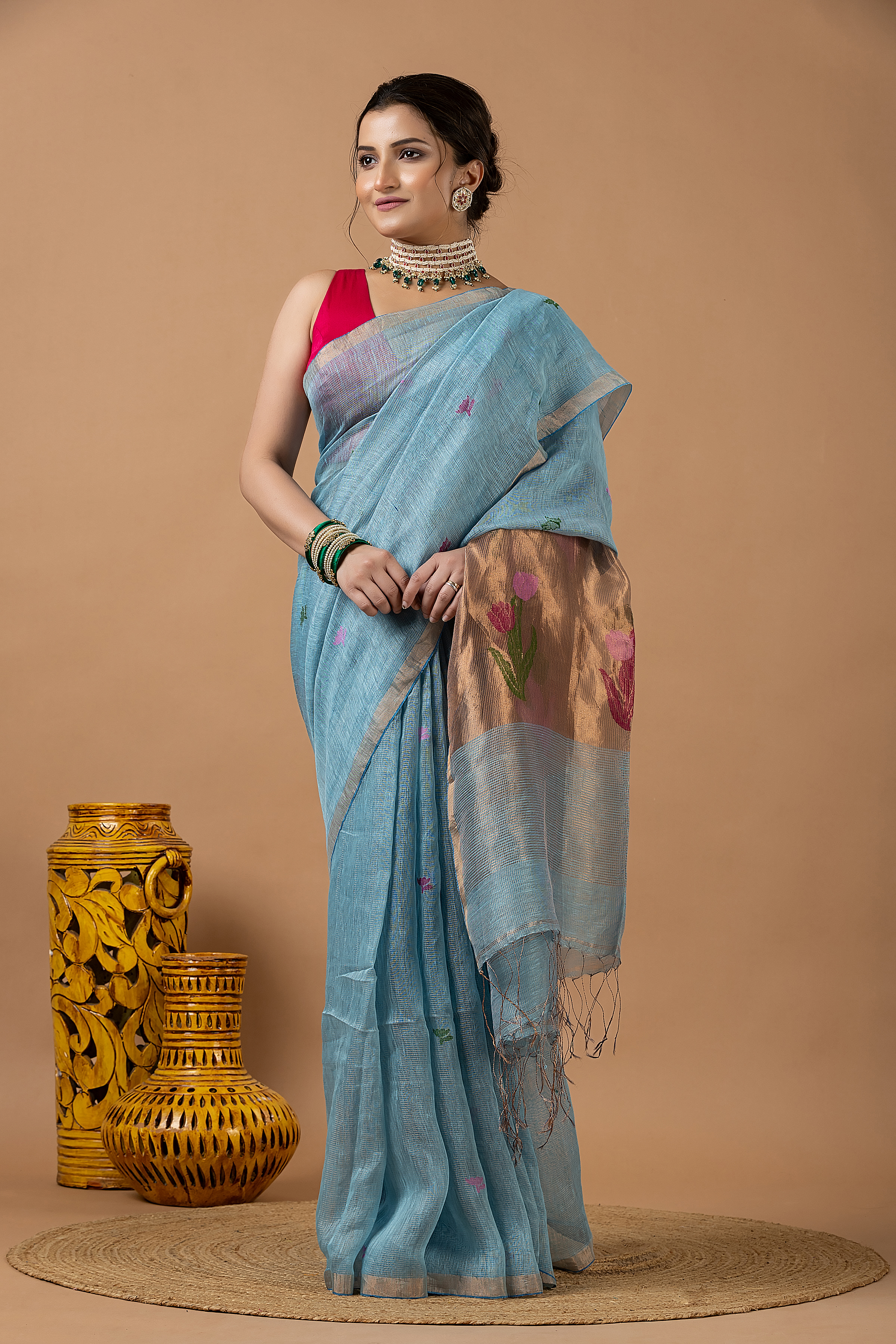 Linen Tissue Jamdani - Image 10