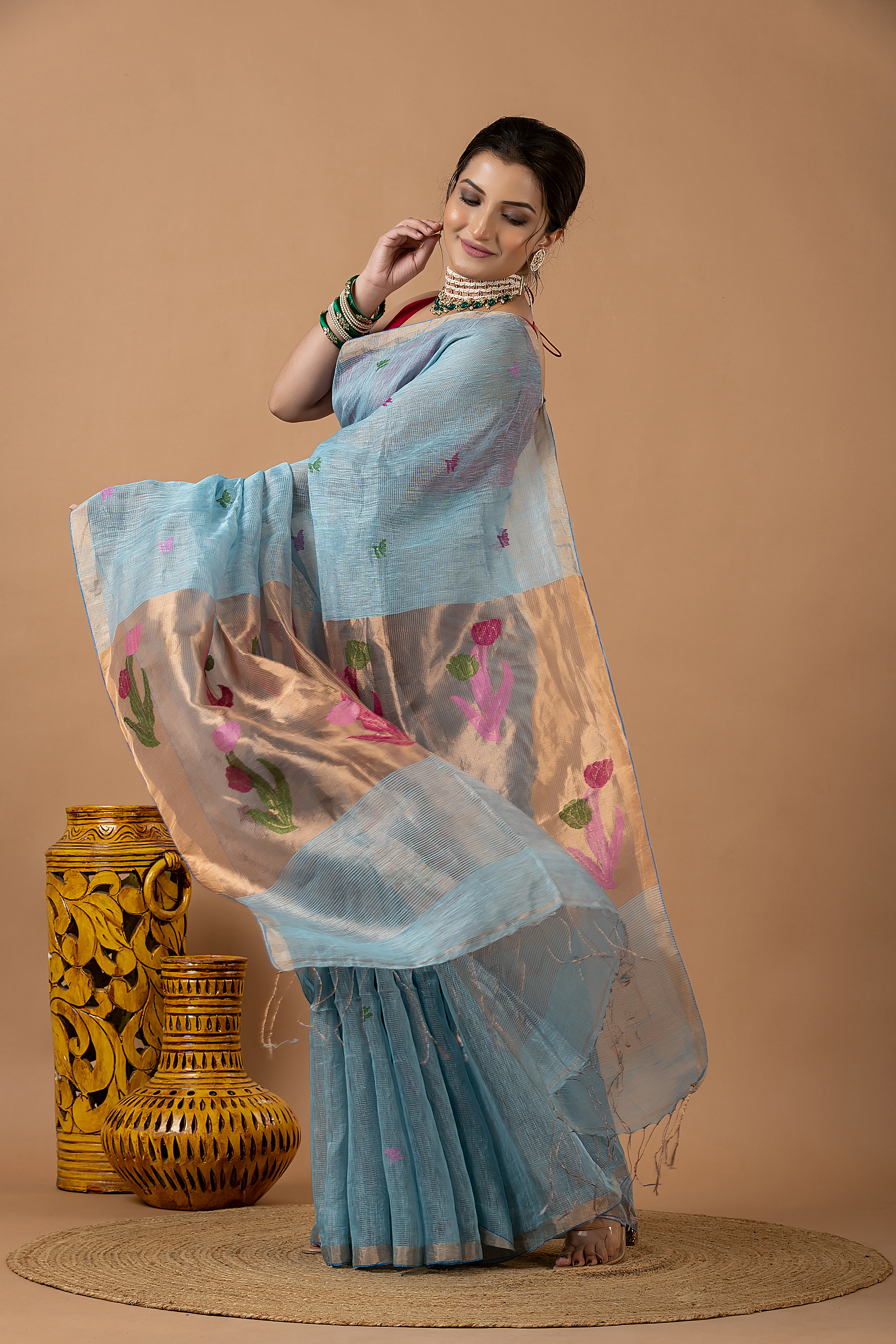 Linen Tissue Jamdani - Image 11