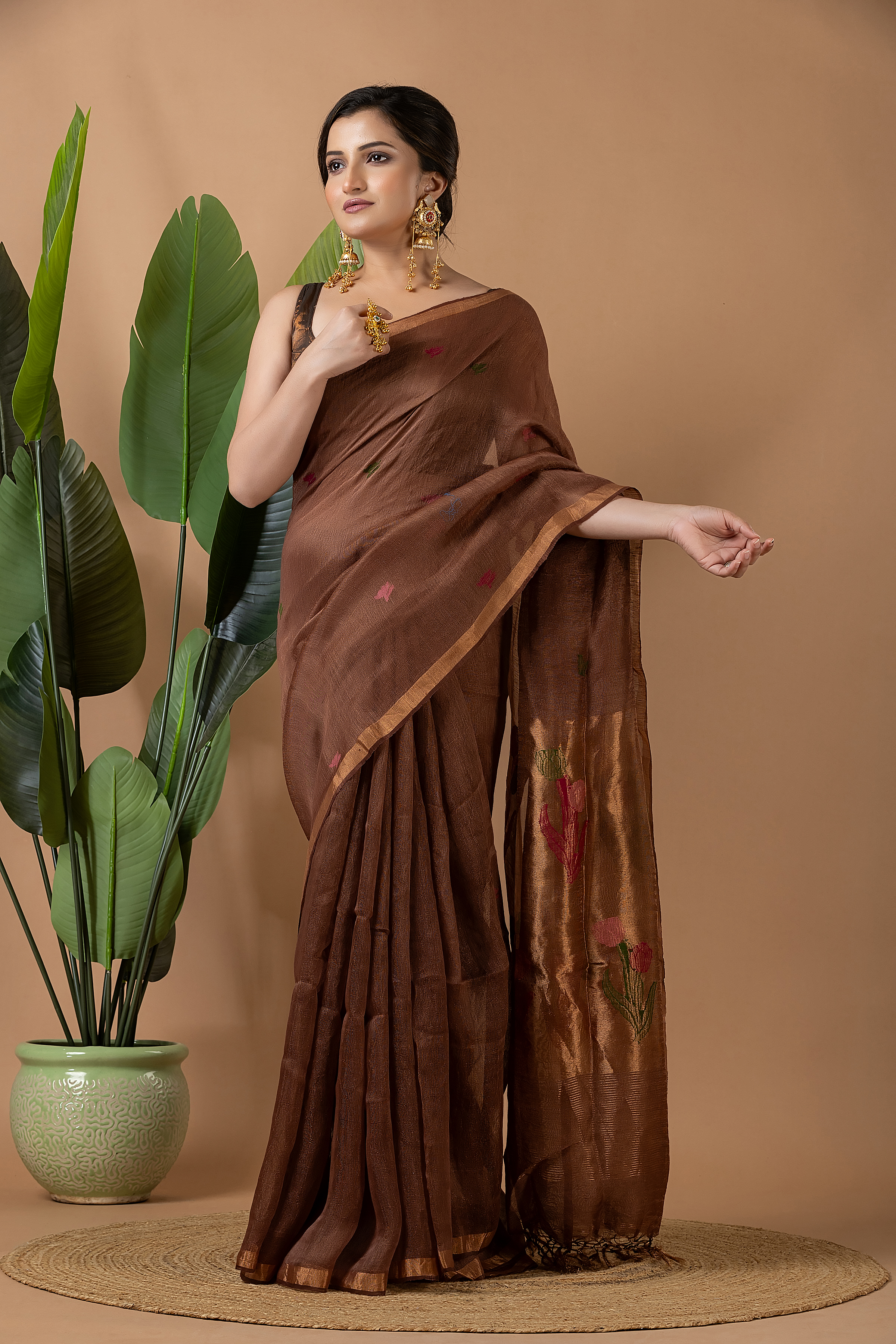 Linen Tissue Jamdani - Image 10