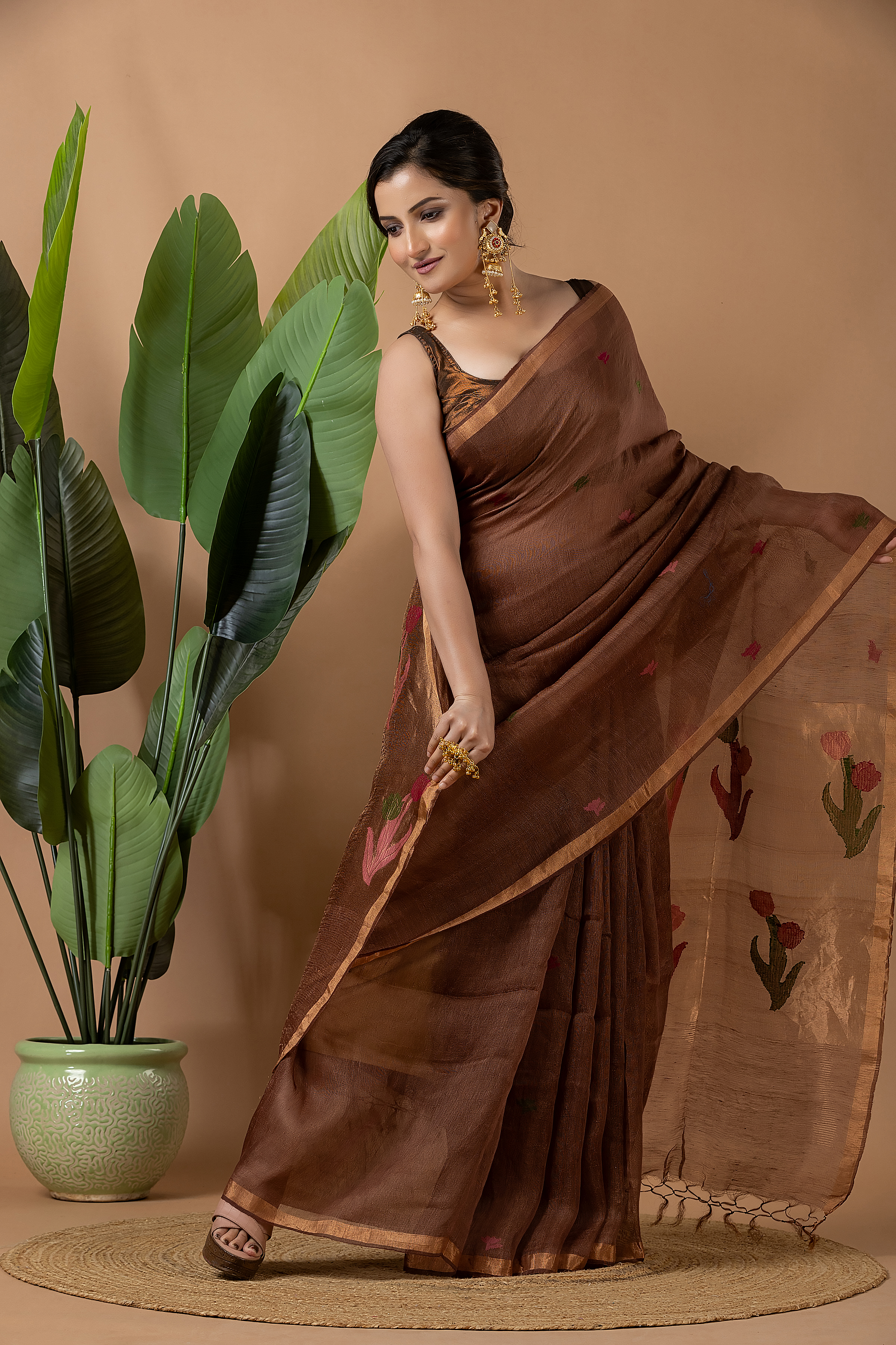 Linen Tissue Jamdani - Image 11