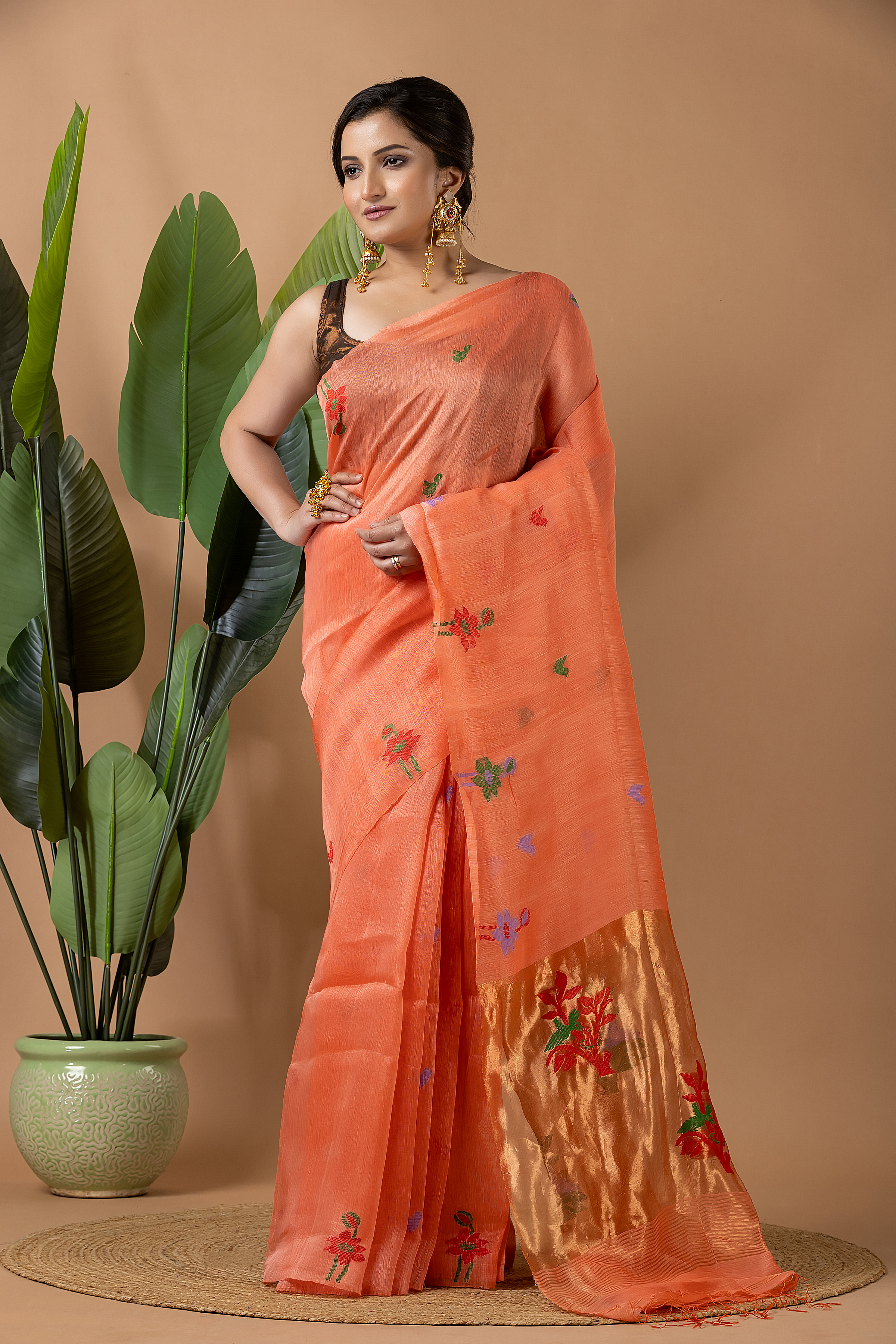 Linen Tissue Jamdani - Image 4