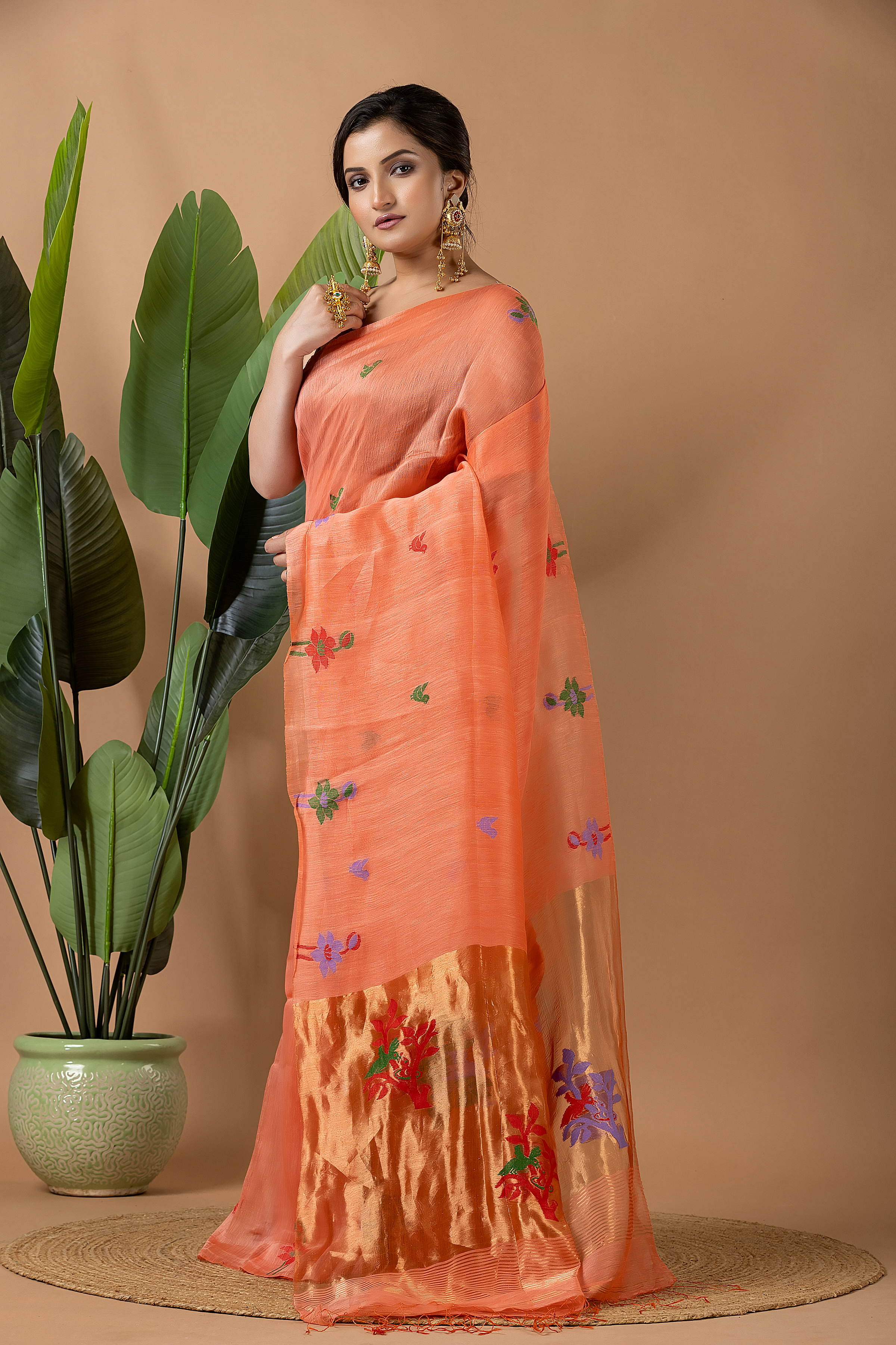 Linen Tissue Jamdani - Image 3
