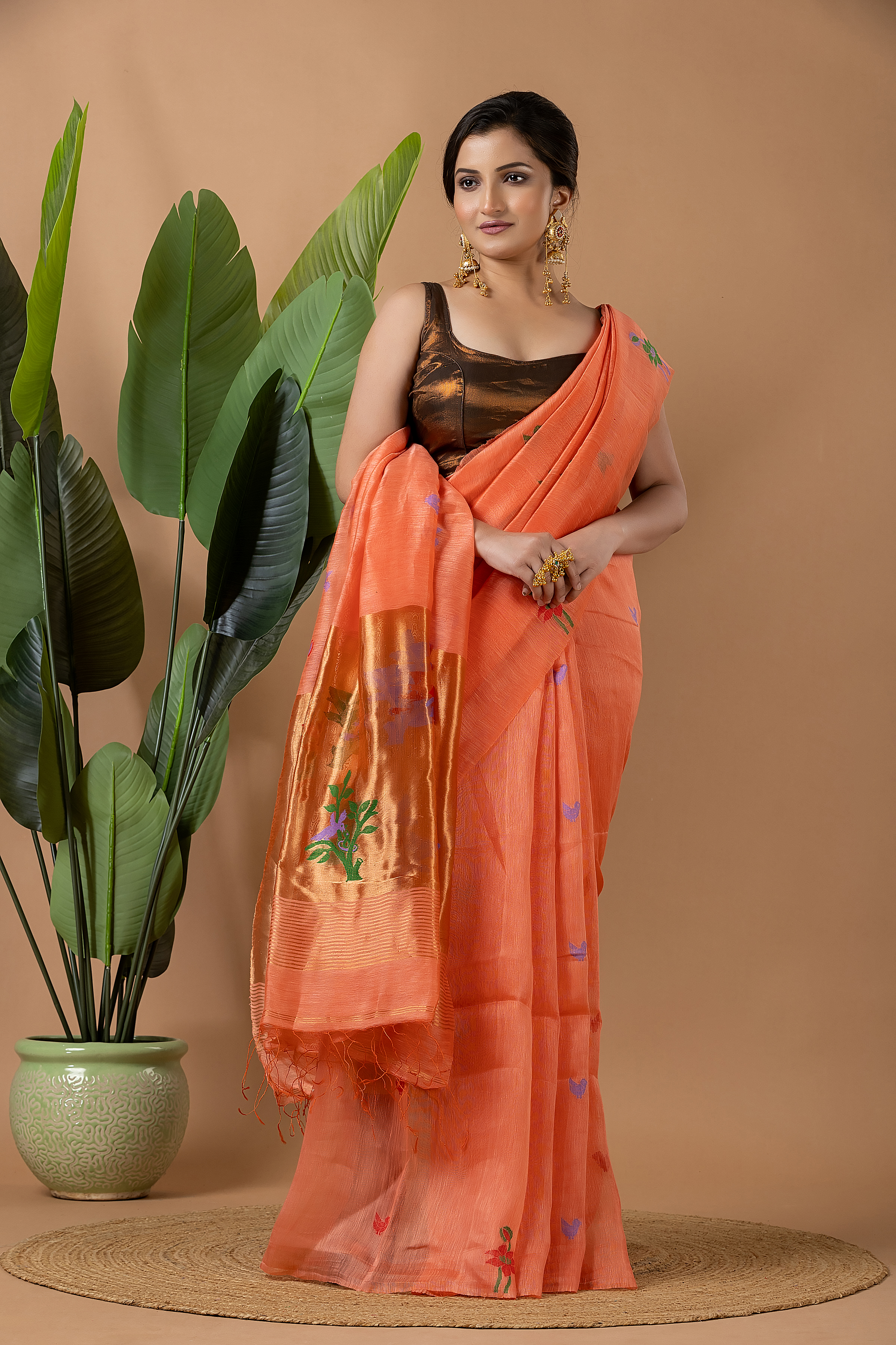 Linen Tissue Jamdani - Image 10