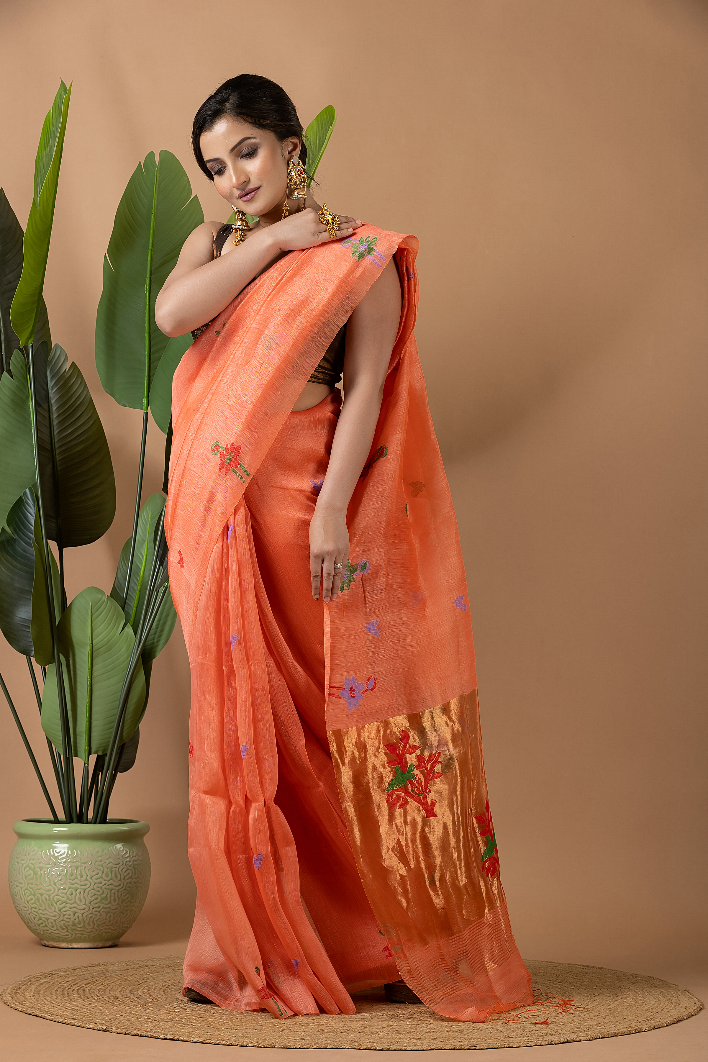 Linen Tissue Jamdani - Image 8